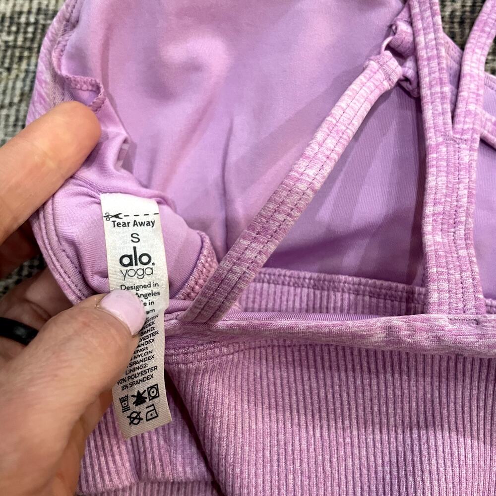 Alo Yoga Lavish Sports Bra Purple Women's Size Small - Picture 2 of 3